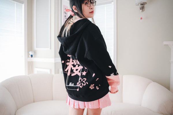 Sakuraesthetic Zip Hoodie