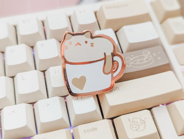 Vanilla Latte Cat Pin