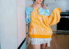 [PRE-ORDER] Cheese Love Off-Shoulder Sweatshirt