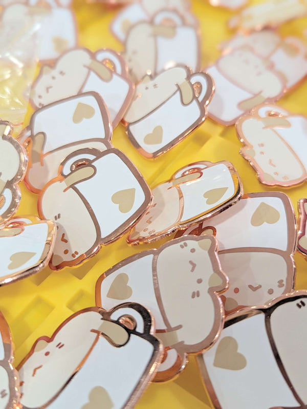 Vanilla Latte Cat Pin