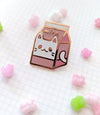 Sakura Milk Cat pin