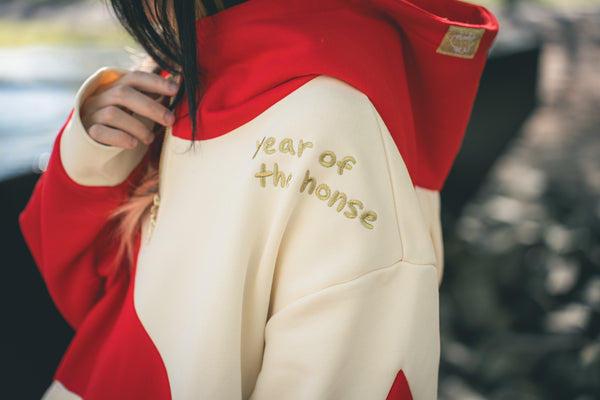 Year of the Honse Oversized Half-Zip Hoodie [Limited Edition]