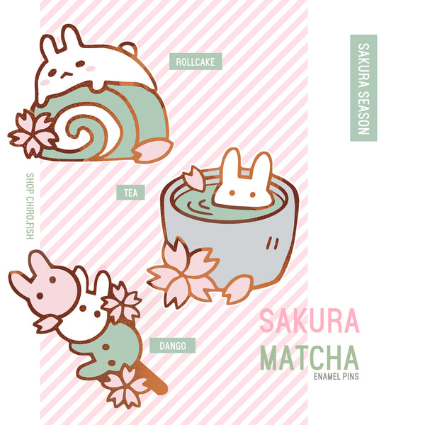 SAKURA SEASON Bunny Treats Enamel Pins