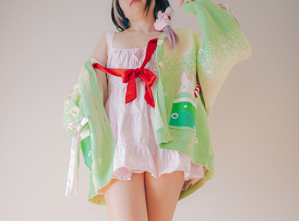 [PREORDER] Melon Cream Soda Oversized Knit Cardigan