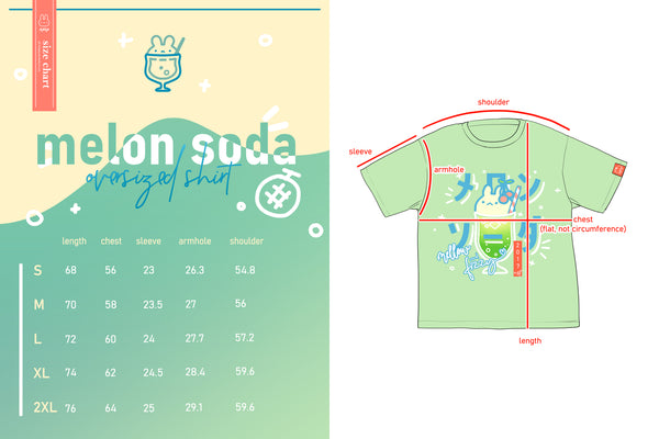 [PREORDER] Melon Cream Soda Oversized Shirt